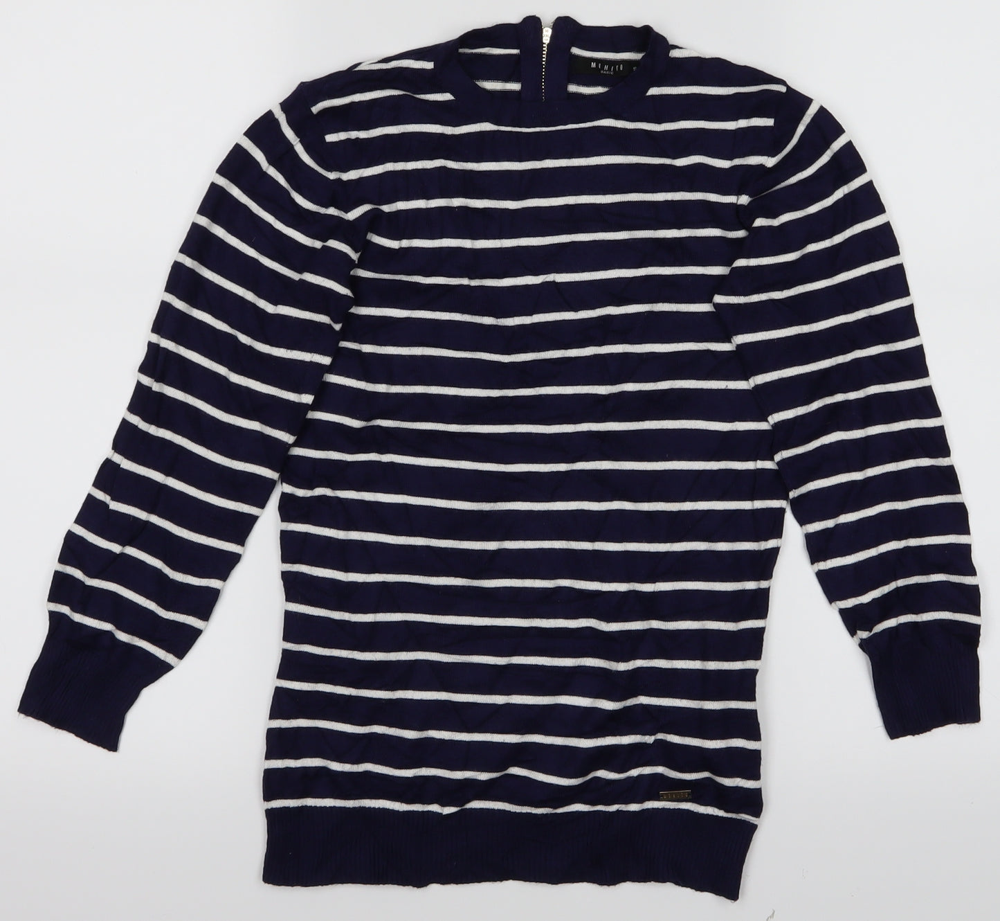 Mohito Womens Blue Striped  Pullover Jumper Size S