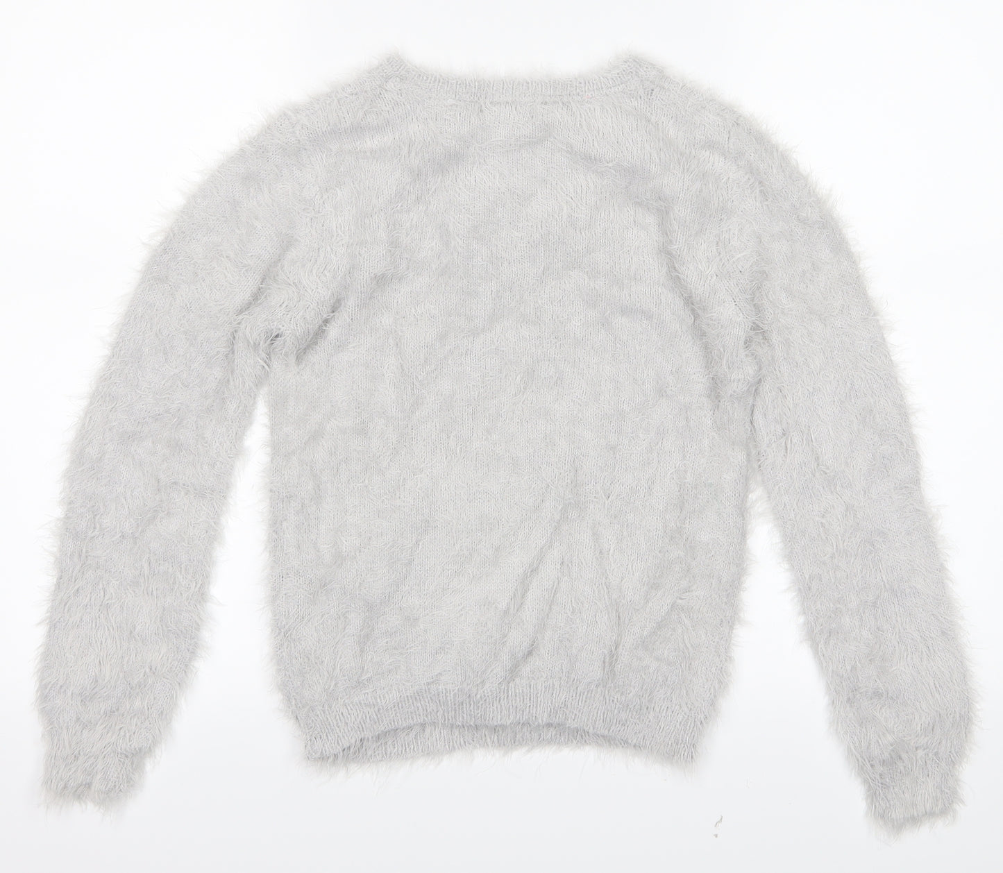 Primark Girls Grey   Pullover Jumper Size 10-11 Years  - Unicorn