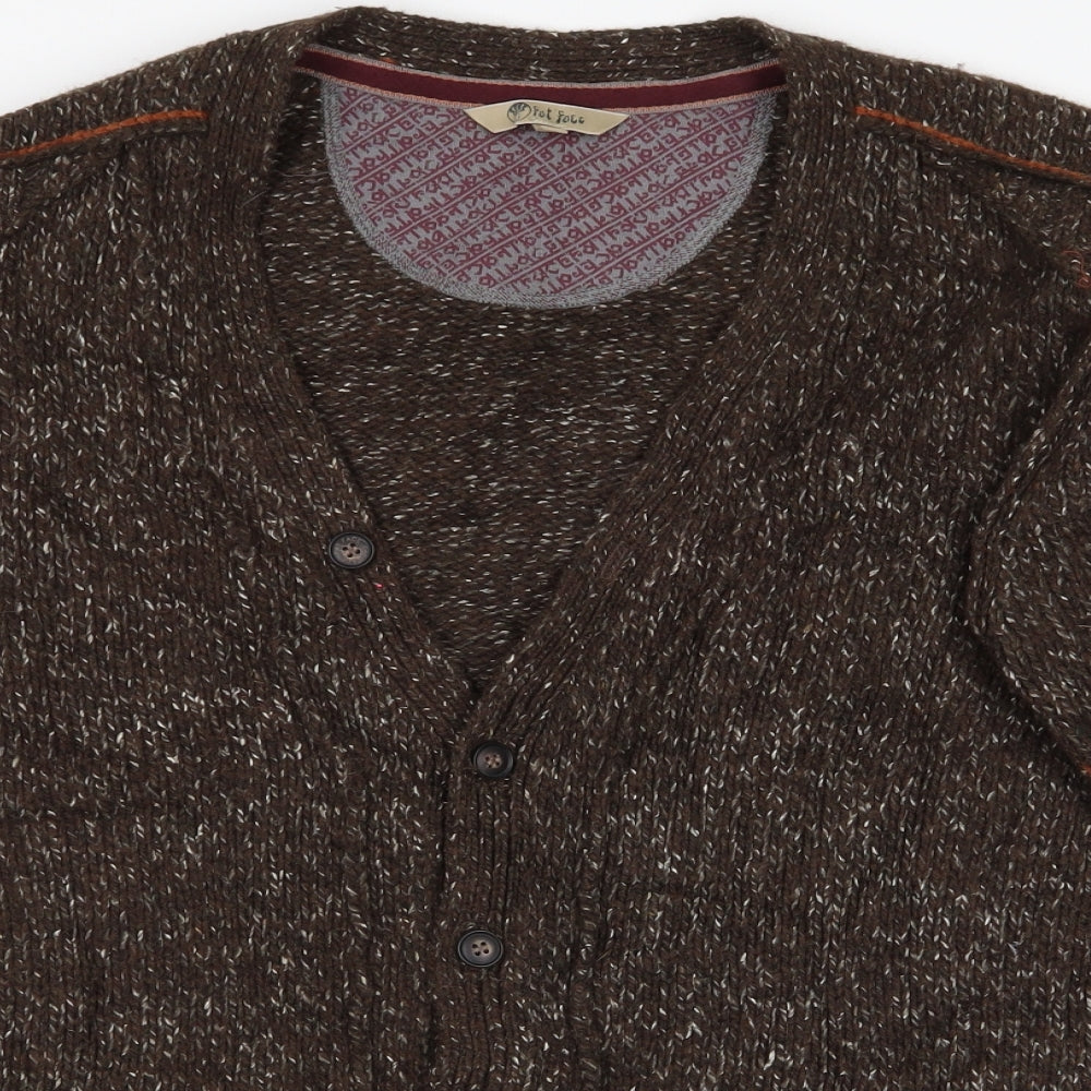 Fat Face Mens Brown   Cardigan Jumper Size M