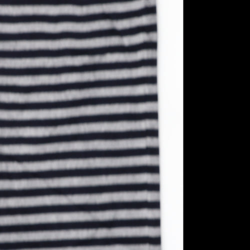 M&S Womens Blue Striped  Vest Jumper Size S