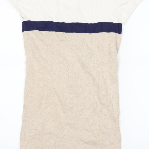 Matalan Womens Beige Striped  Shirt Dress  Size 8