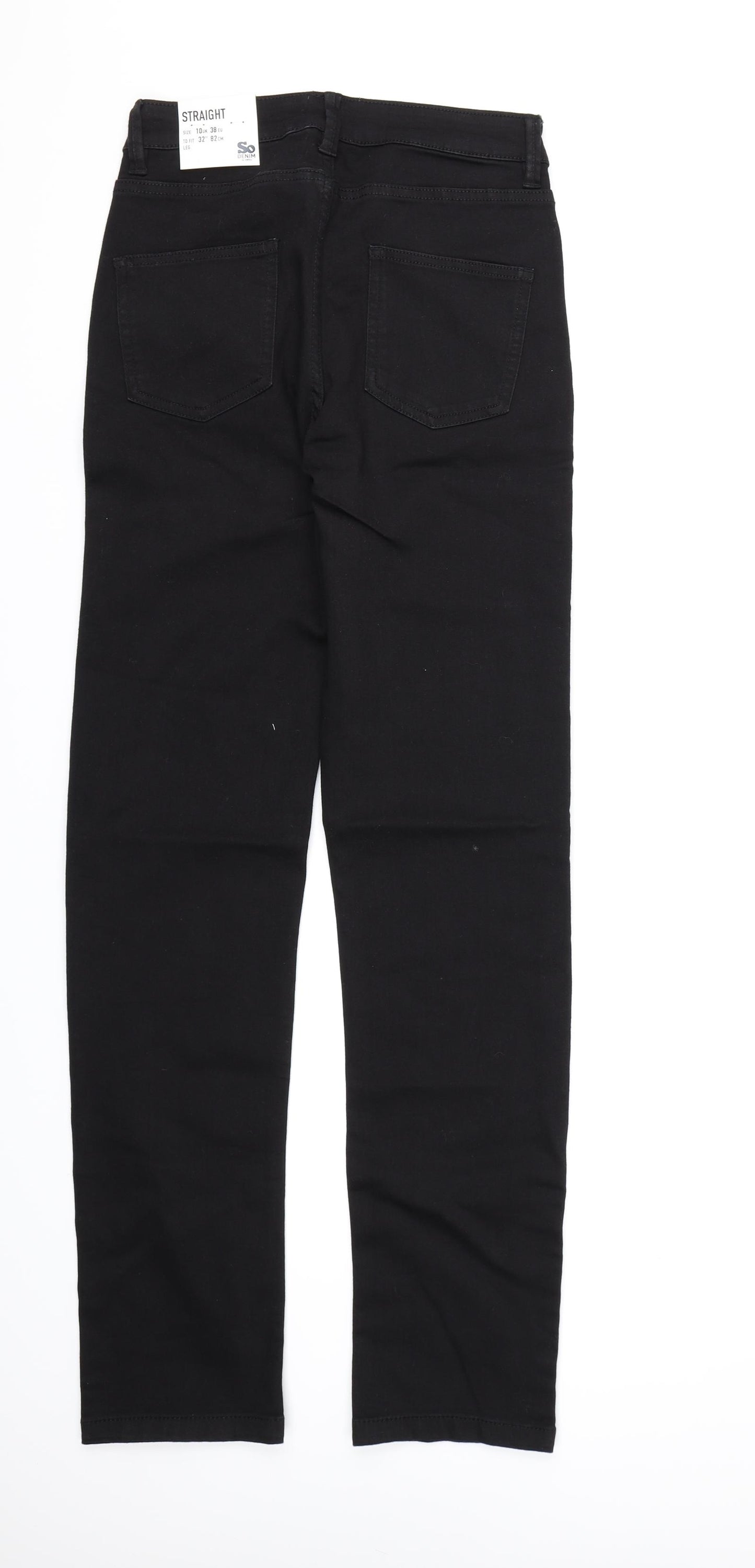 So Denim Womens Black  Denim Straight Jeans Size 10 L31 in