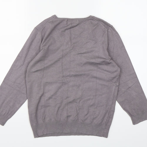 Marks and Spencer Womens Purple  Knit Pullover Jumper Size 14