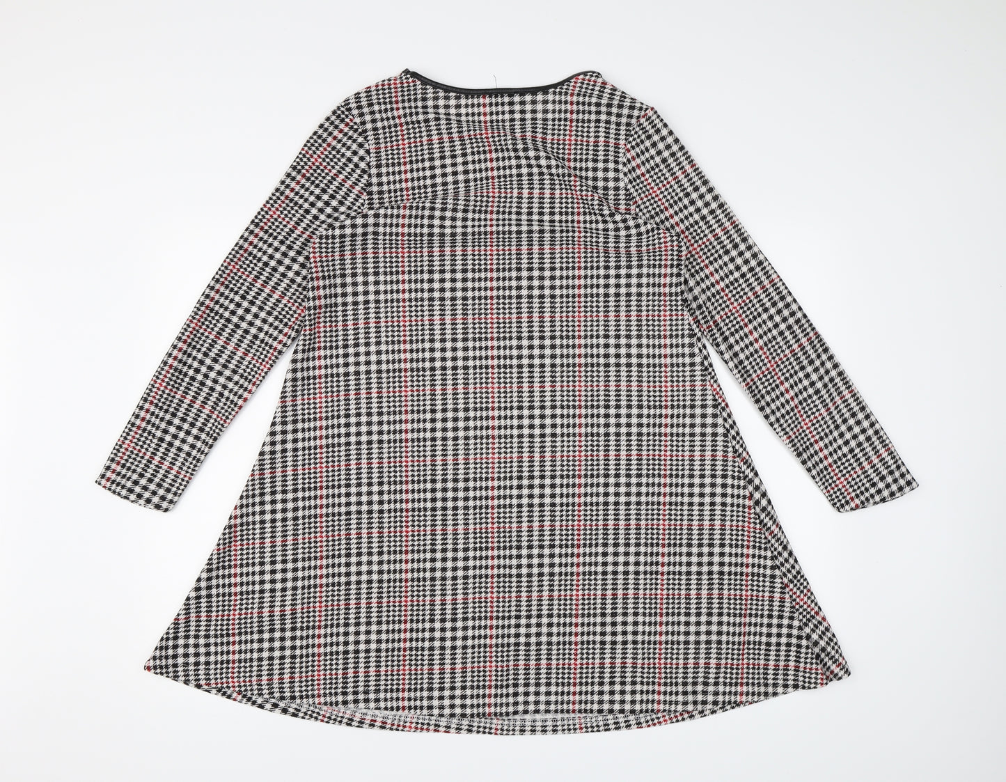 River Island Womens Black Houndstooth  A-Line  Size 10