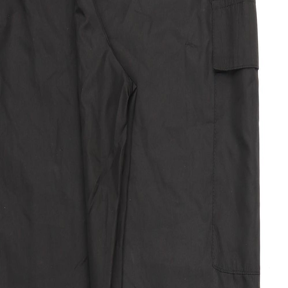 PRETTYLITTLETHING Womens Black  Chiffon Cargo Trousers Size 14 L30 in