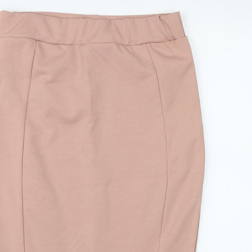 Boohoo Womens Pink   A-Line Skirt Size 12