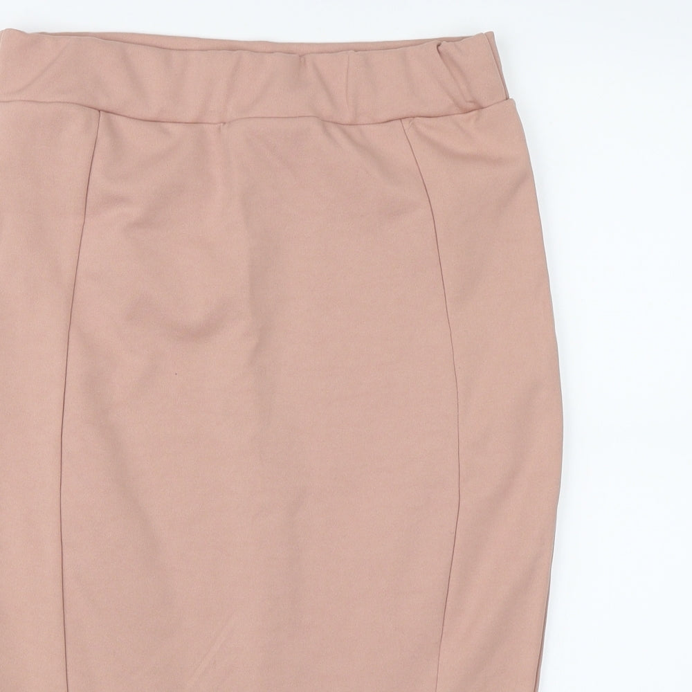 Boohoo Womens Pink   A-Line Skirt Size 12