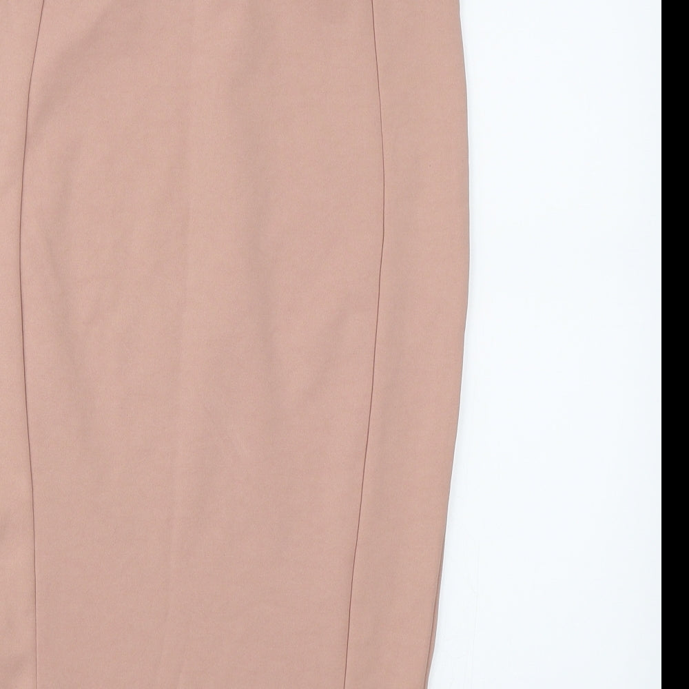 Boohoo Womens Pink   A-Line Skirt Size 12