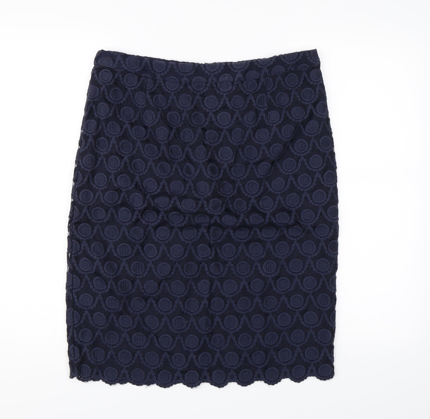 NEXT Womens Blue Geometric  A-Line Skirt Size 14