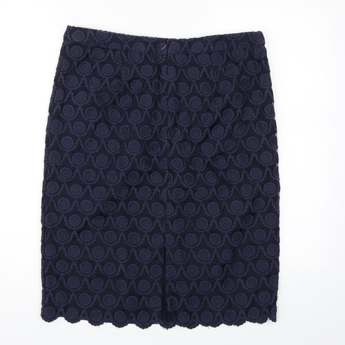 NEXT Womens Blue Geometric  A-Line Skirt Size 14