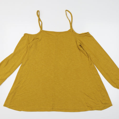 River Island Womens Yellow  Knit Pullover Jumper Size 10