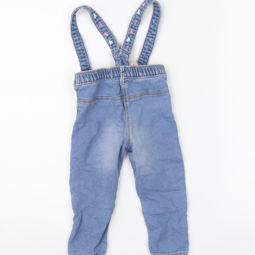 Nutmeg Girls Blue  Denim Dungaree One-Piece Size 9-12 Months