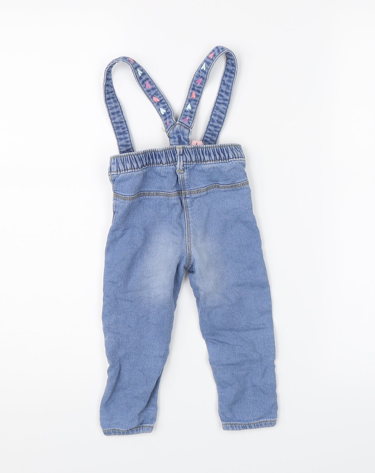 Nutmeg Girls Blue  Denim Dungaree One-Piece Size 9-12 Months