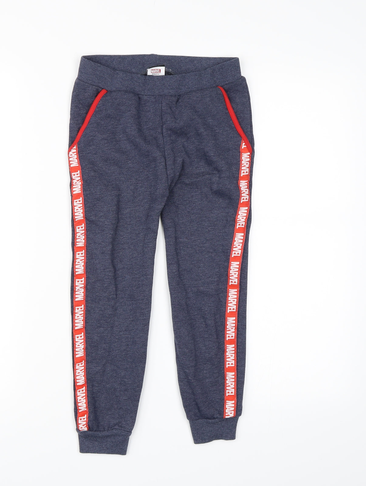 George Boys Blue  Jersey Jogger Trousers Size 5-6 Years - MARVEL