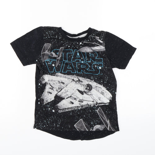Star Wars Boys Black   Basic T-Shirt Size 3-4 Years  - Star wars