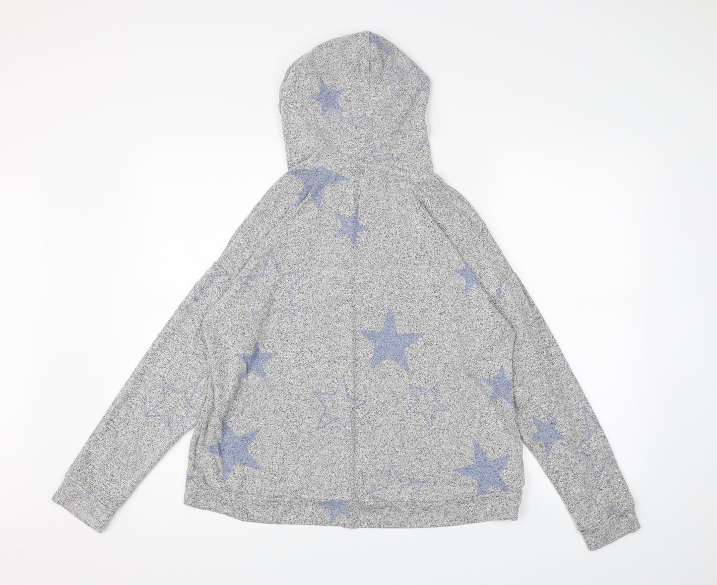 Marks and Spencer Womens Grey  Knit Top Pyjama Top Size 14  - Star pattern