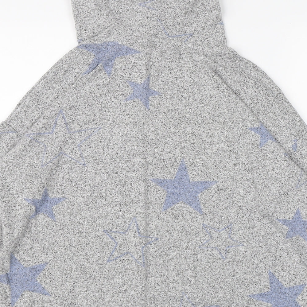 Marks and Spencer Womens Grey  Knit Top Pyjama Top Size 14  - Star pattern
