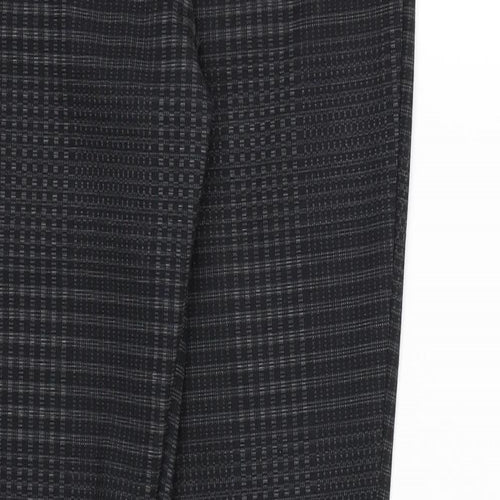 Papaya Womens Grey Check Rayon Pedal Pusher Trousers Size 10 L28 in