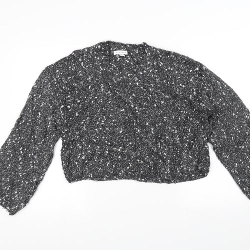 Topshop Womens Black  Knit Pullover Jumper Size XS