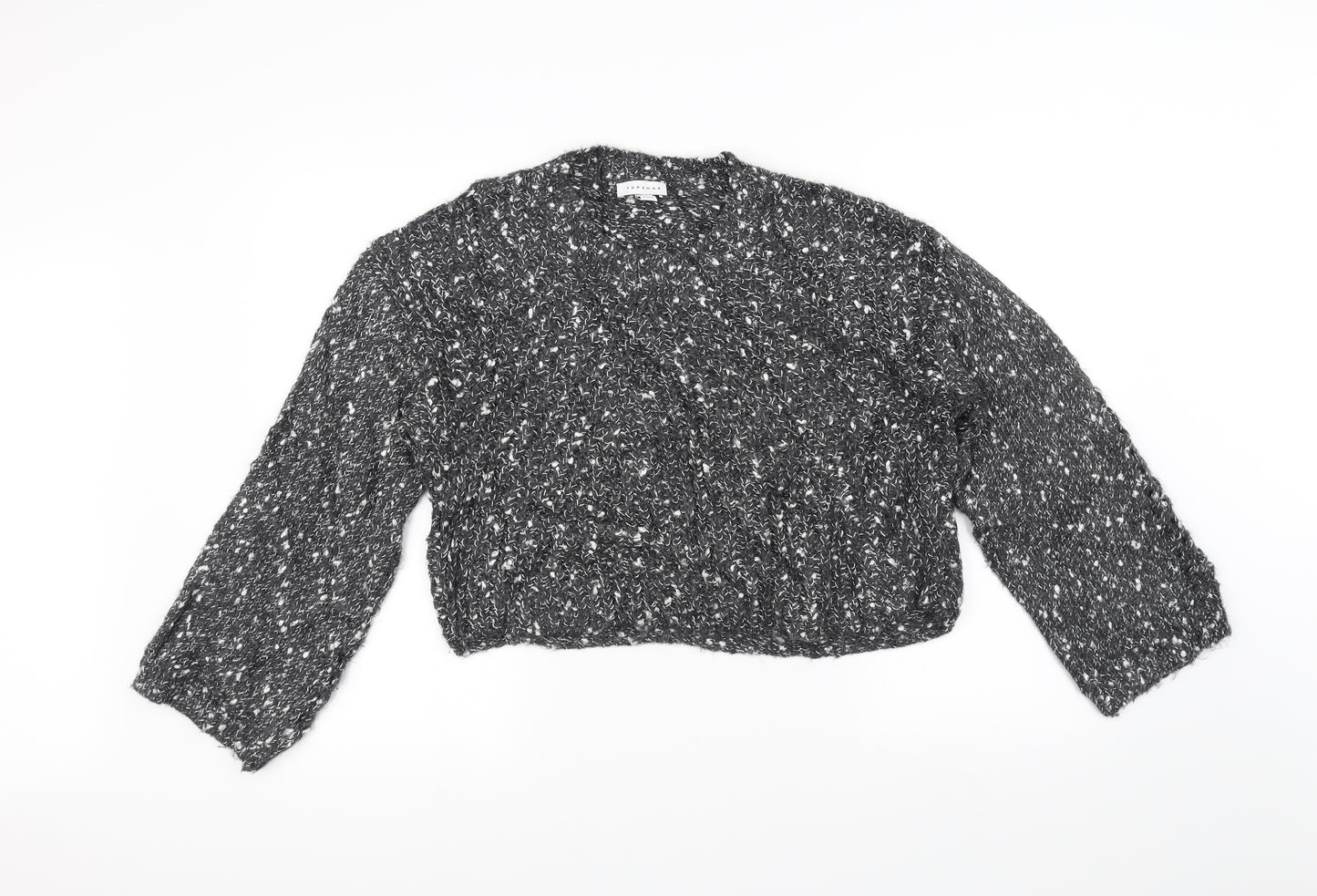 Topshop Womens Black  Knit Pullover Jumper Size XS