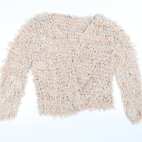 Glamorous Womens Pink  Knit Jacket  Size M