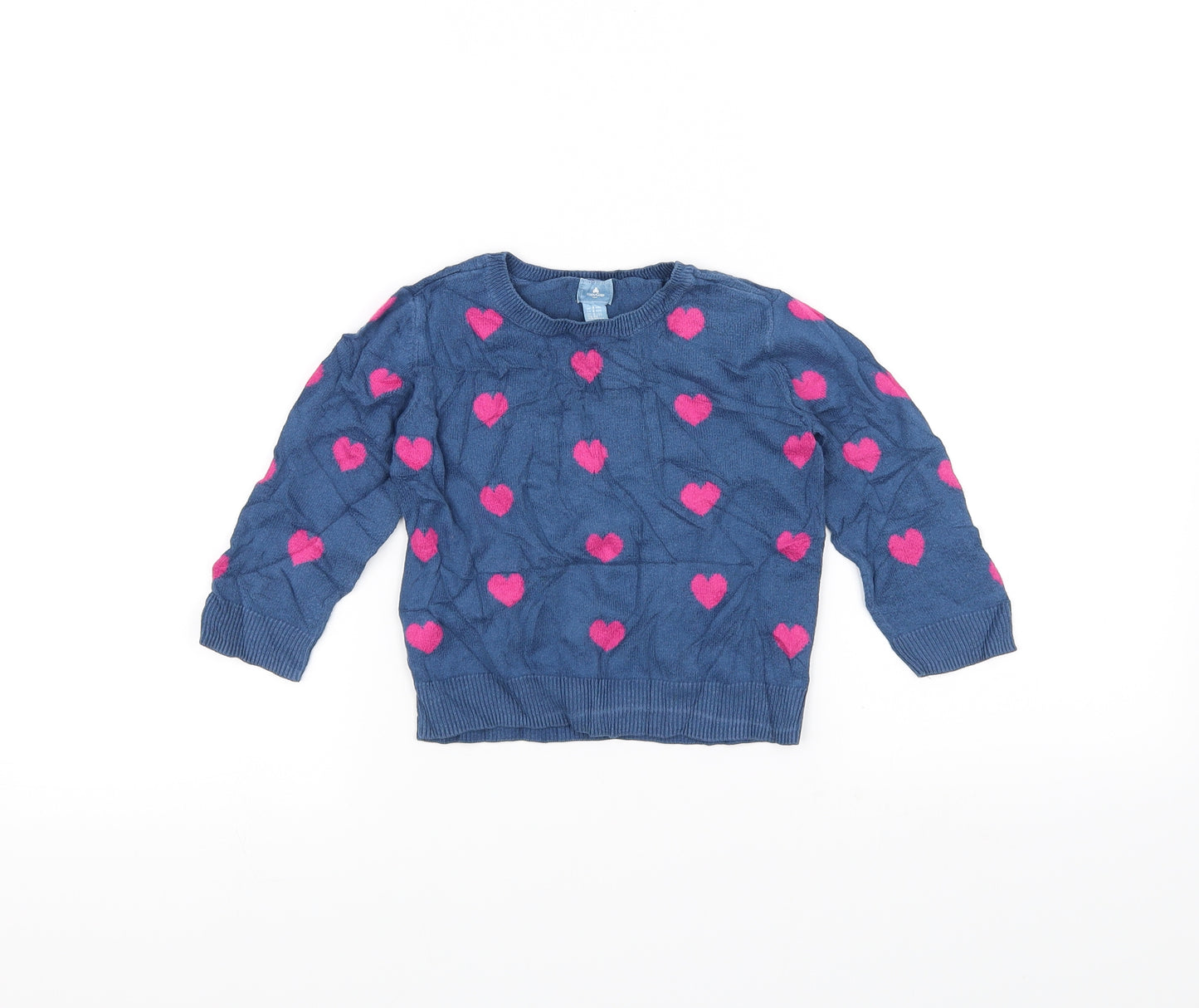 Gap Baby Blue  Knit Pullover Jumper Size 24 Months  - Love Heart