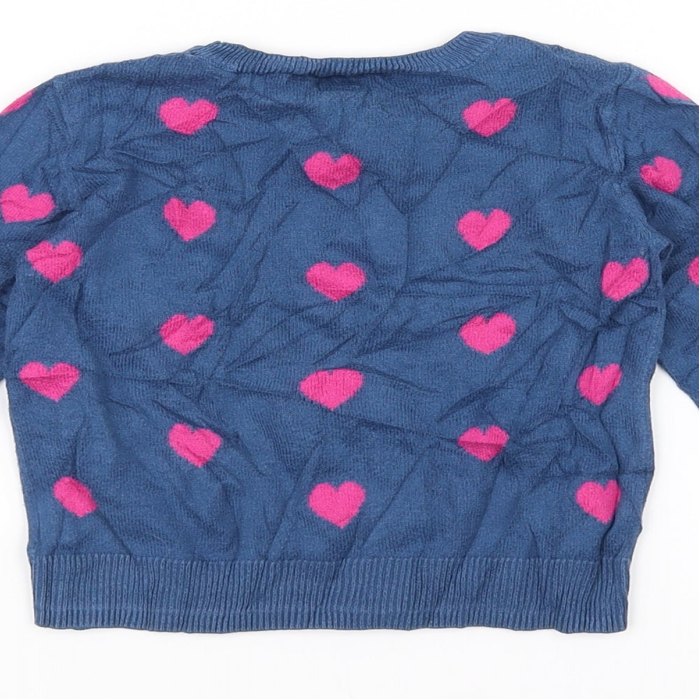 Gap Baby Blue  Knit Pullover Jumper Size 24 Months  - Love Heart