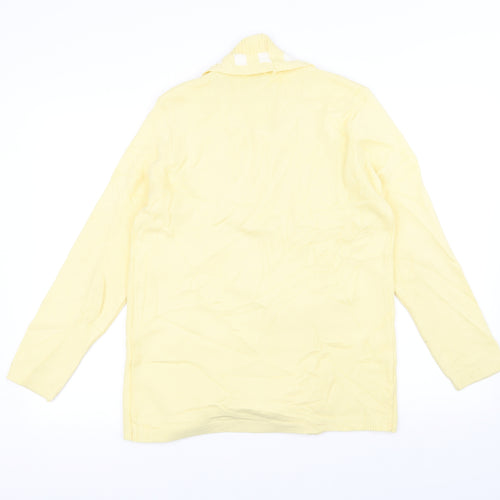 Impressions Womens Yellow  Knit Cardigan Jumper Size M