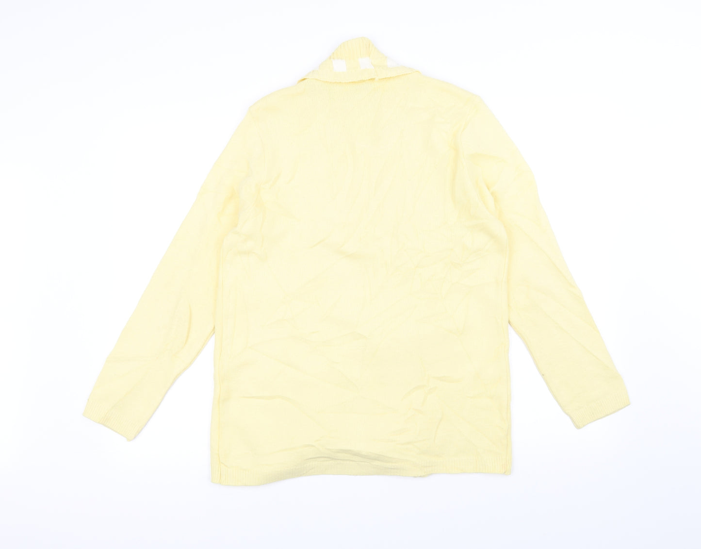 Impressions Womens Yellow  Knit Cardigan Jumper Size M