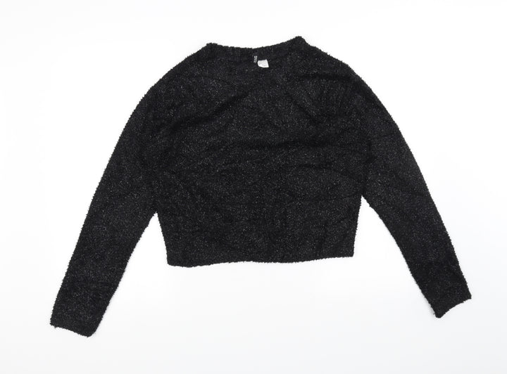 H&M Womens Black   Pullover Jumper Size S