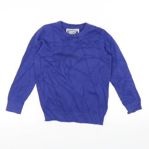 Urban boys Boys Blue  Knit Pullover Jumper Size 8 Years