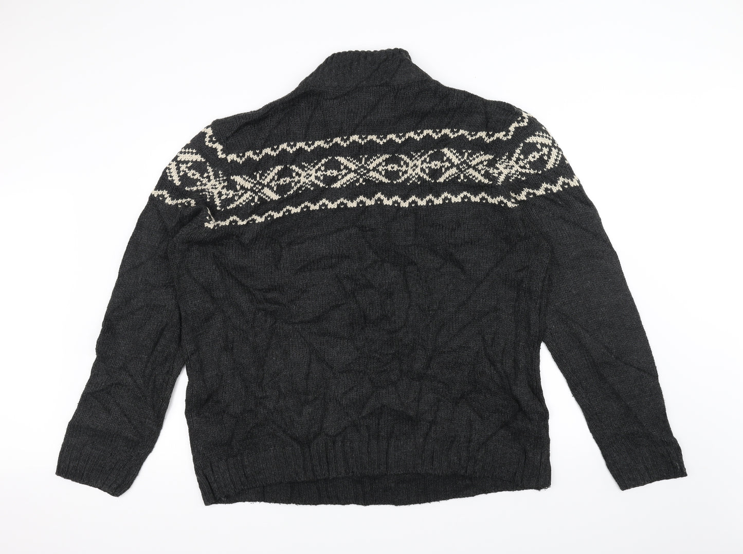 F&F Mens Black  Knit Pullover Jumper Size 3XL