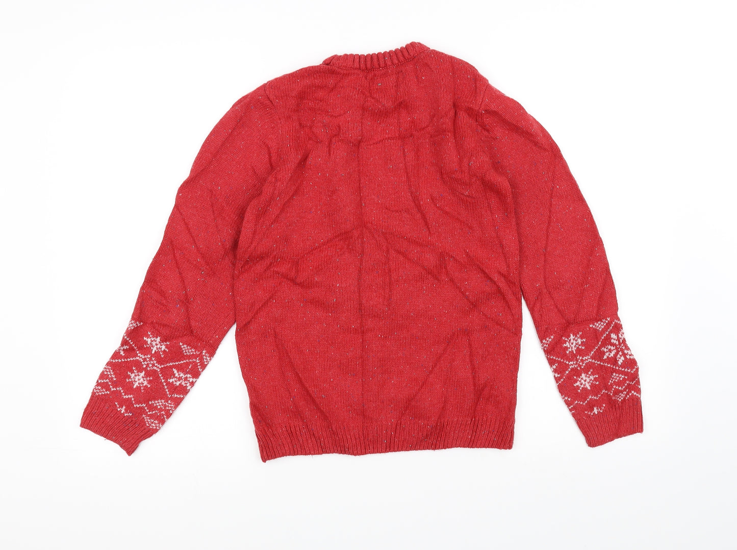 NEXT Girls Red  Knit Pullover Jumper Size 11 Years  - Christmas