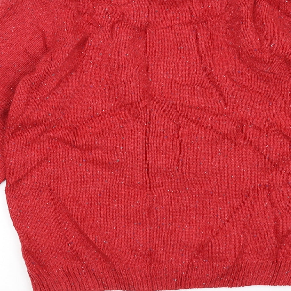 NEXT Girls Red  Knit Pullover Jumper Size 11 Years  - Christmas