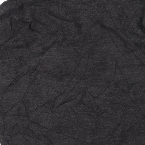 Easy Mens Black  Knit Pullover Jumper Size L