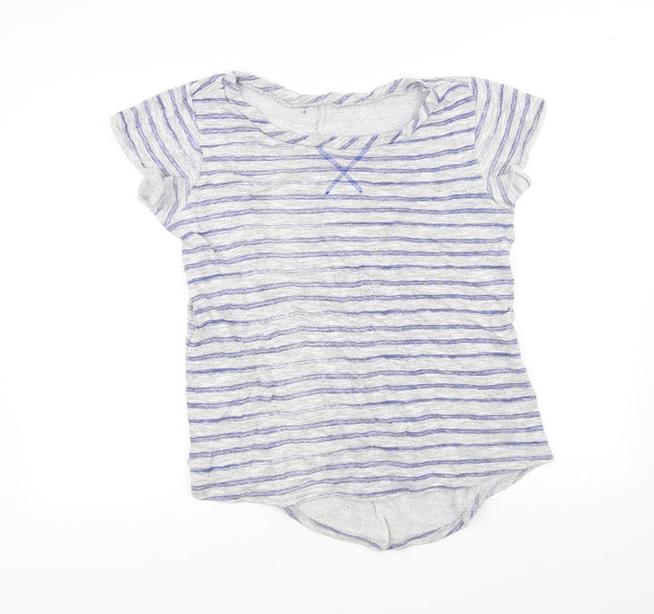 Blooming Marvellous Womens Grey Striped Basic T-Shirt Size 10