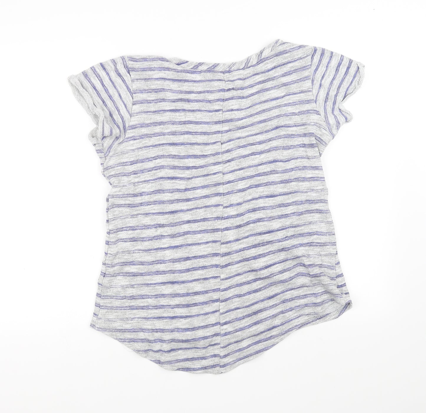 Blooming Marvellous Womens Grey Striped  Basic T-Shirt Size 10