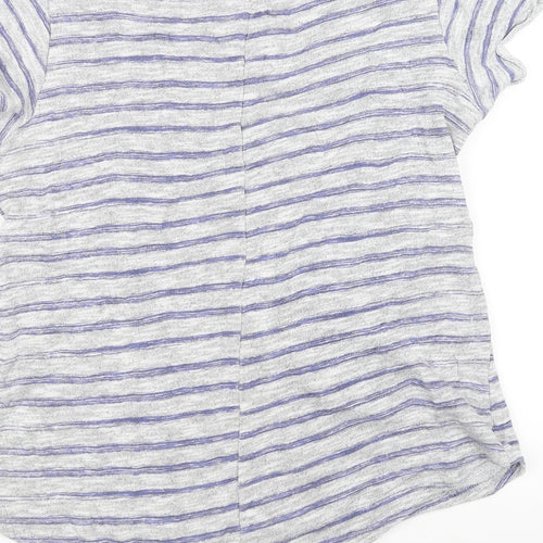 Blooming Marvellous Womens Grey Striped  Basic T-Shirt Size 10