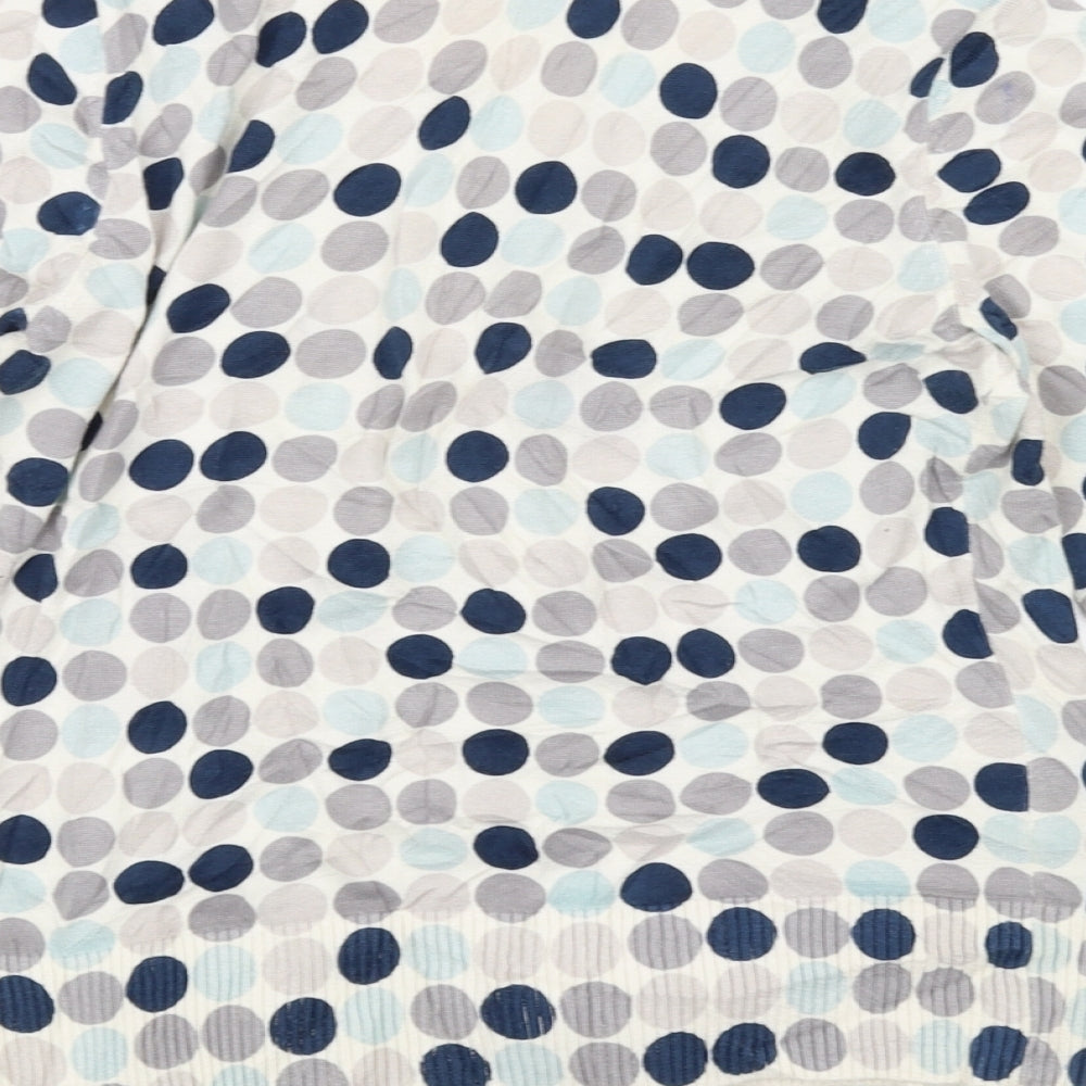Ann Taylor Womens White Polka Dot  Cardigan Jumper Size S