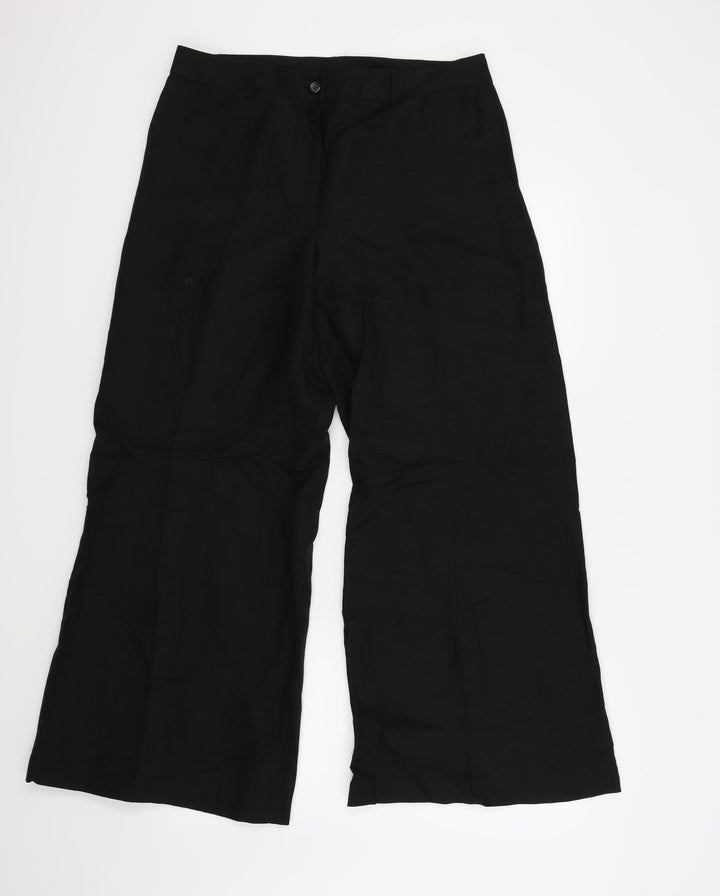 Oscar Womens Black   Trousers  Size 8 L24 in