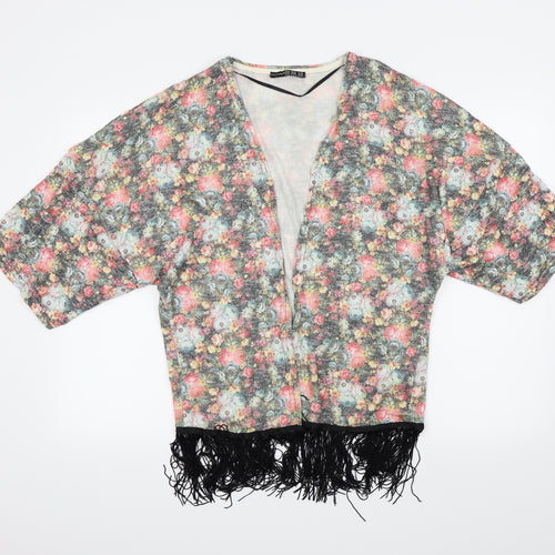 Atmosphere Womens Pink Floral  Cardigan Jumper Size 10  - Open