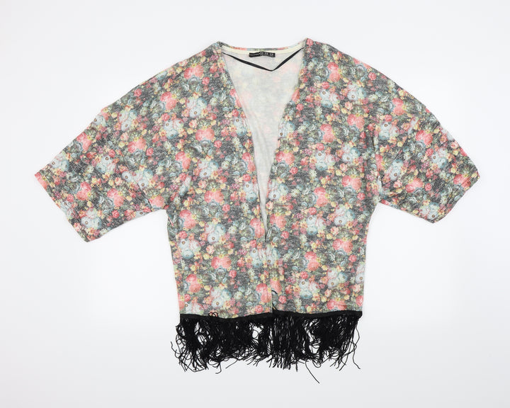 Atmosphere Womens Pink Floral  Cardigan Jumper Size 10  - Open