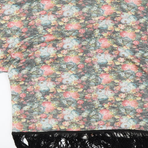 Atmosphere Womens Pink Floral  Cardigan Jumper Size 10  - Open