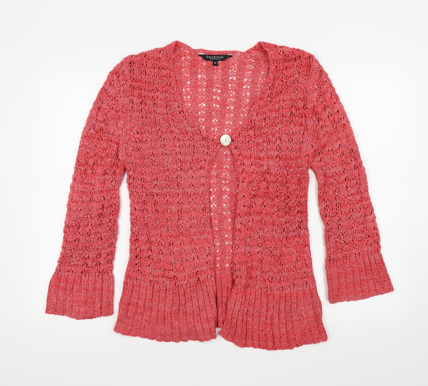 Debenhams Womens Pink   Cardigan Jumper Size 10  - Button closure