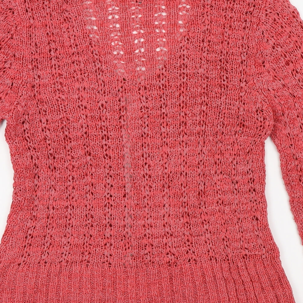 Debenhams Womens Pink   Cardigan Jumper Size 10  - Button closure