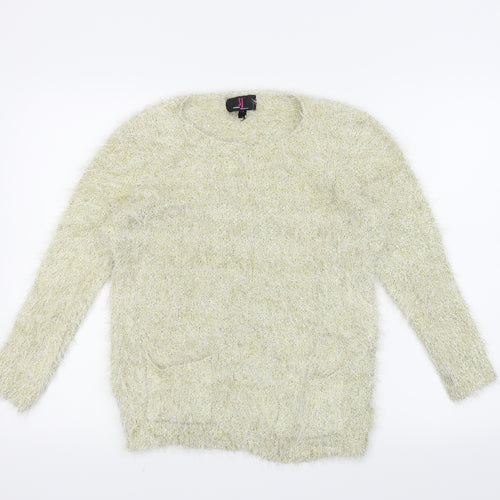 Simon Jefferey Womens Gold   Pullover Jumper Size M  - Front Pockets