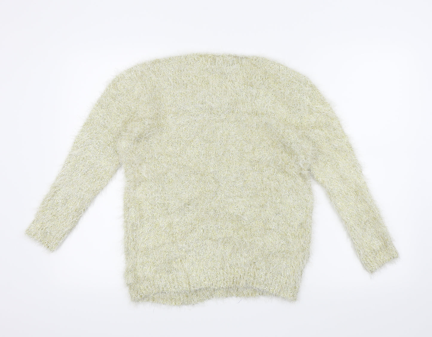 Simon Jefferey Womens Gold   Pullover Jumper Size M  - Front Pockets