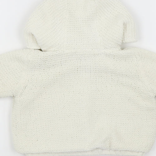 TU Girls White   Cardigan Jumper Size 9-12 Months  - Reindeer