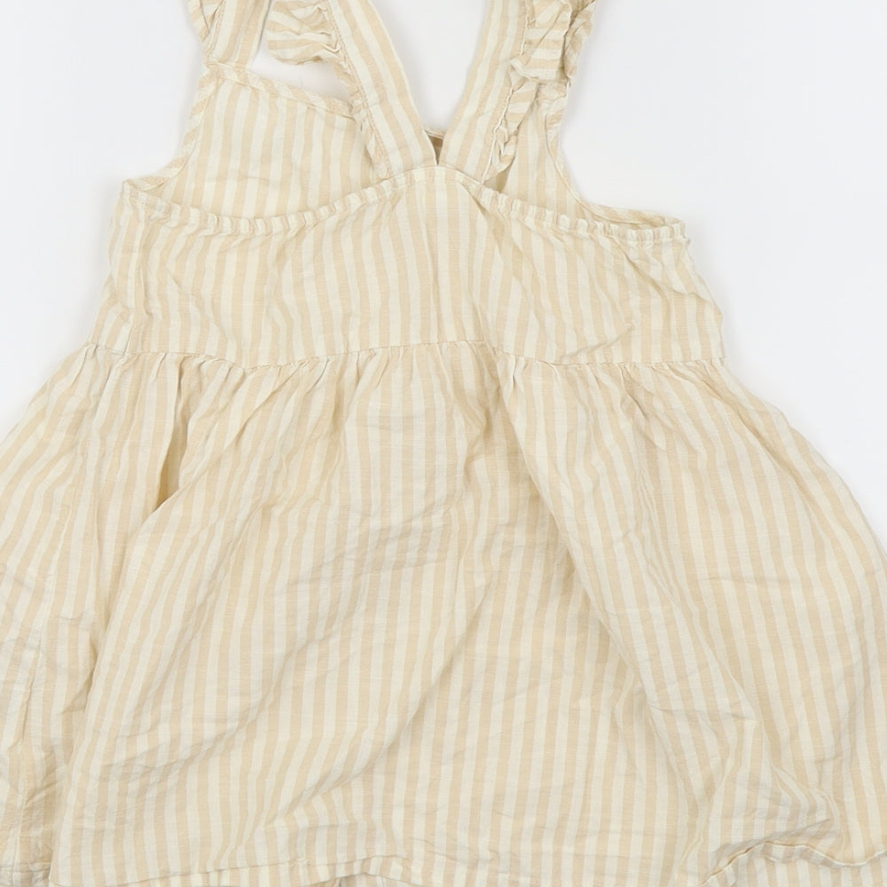 H&M Girls White Striped  A-Line  Size 4 Years