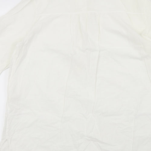 Preworn Womens White   Basic Blouse Size S  - Front Pockets